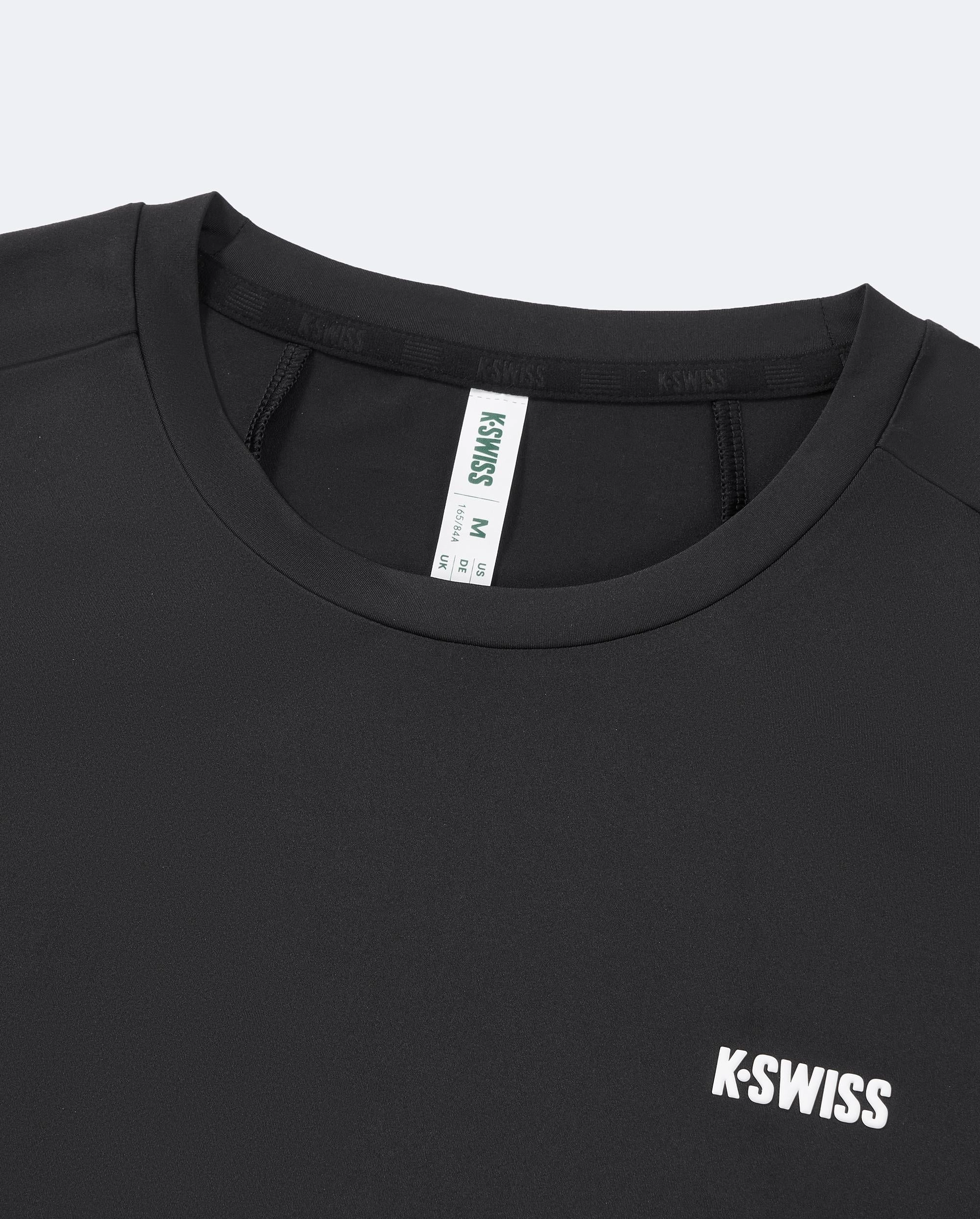 1911665-008 | WOMEN'S K-SWISS LOGO QUICK DRY T-SHIRT | BLACK