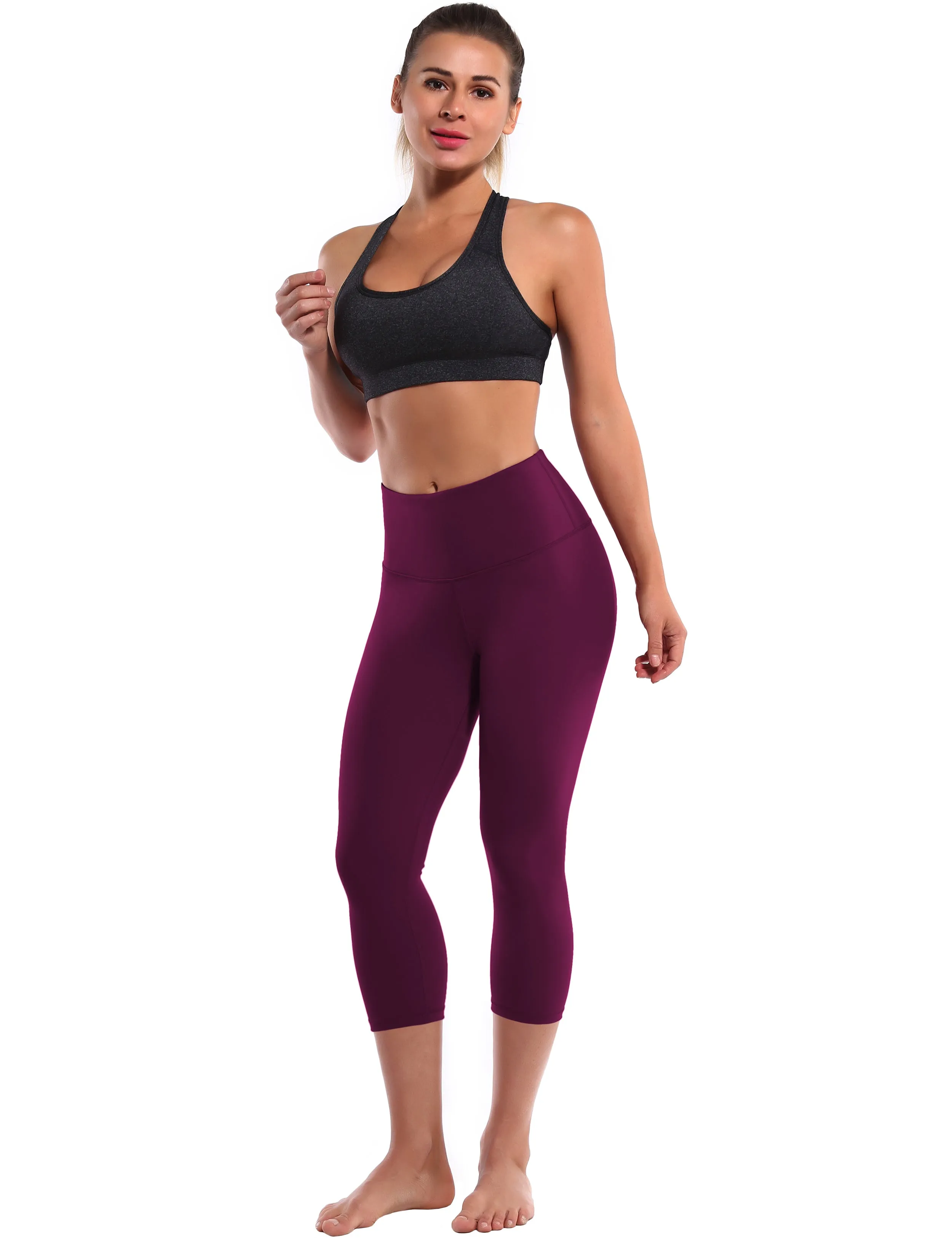 19" High Waist Crop Tight Capris grapevine_Running