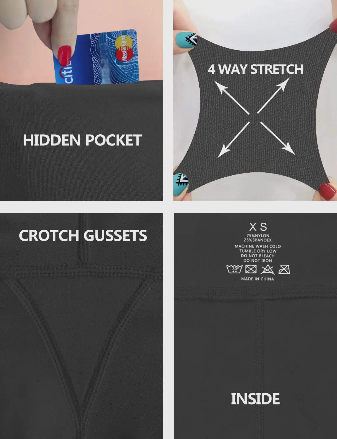 19" High Waist Crop Tight Capris shadowcharcoal_Gym