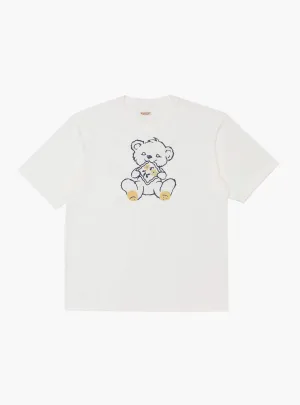 20 Jersey Crew T-Shirt Peckish Little Bear White