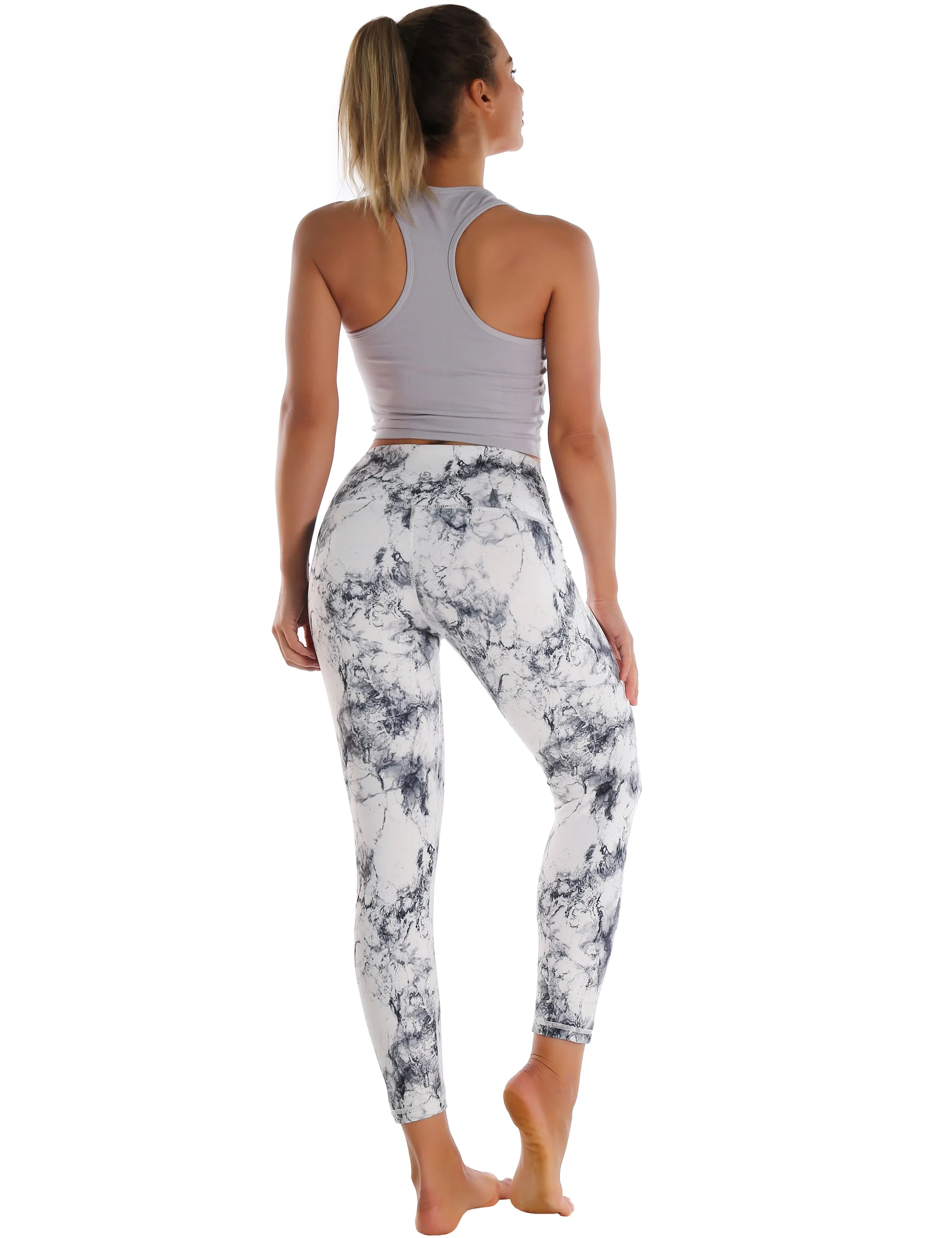 22" High Waist Crop Tight Capris arabescato_Pilates