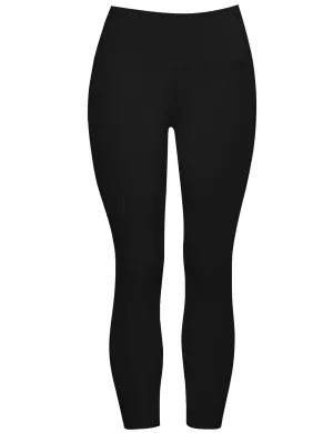 22" High Waist Crop Tight Capris black_Golf