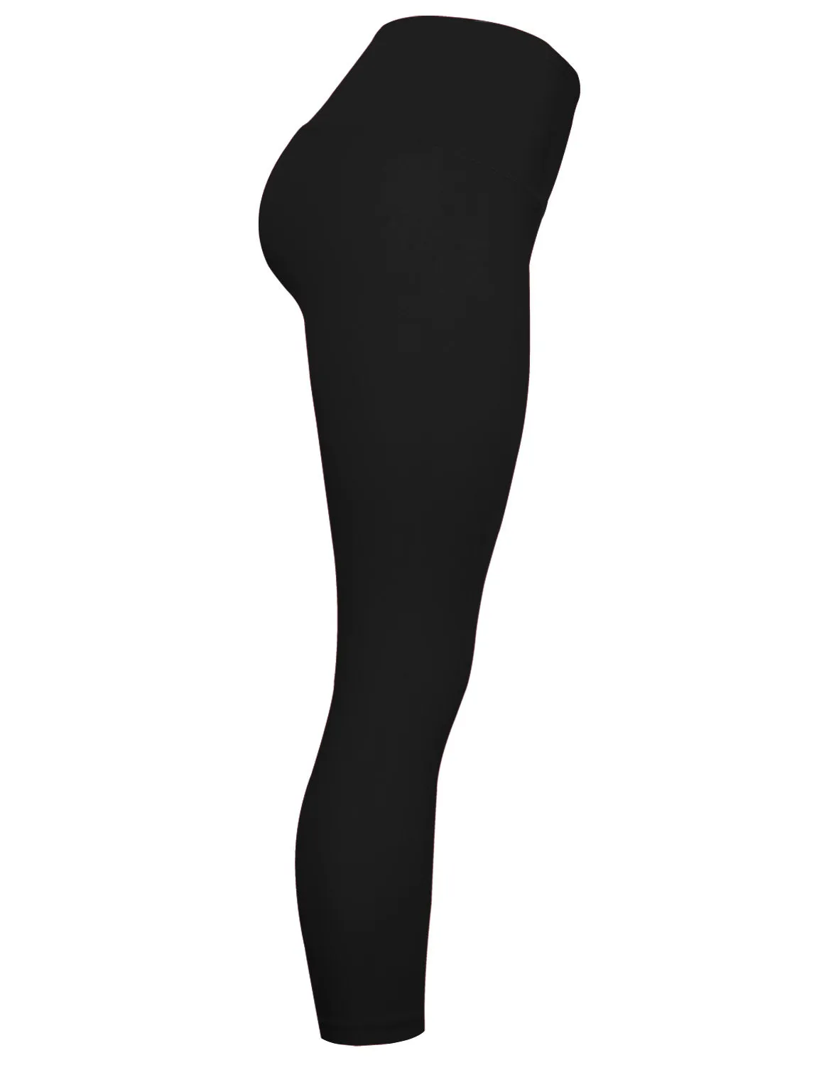 22" High Waist Crop Tight Capris black_Golf