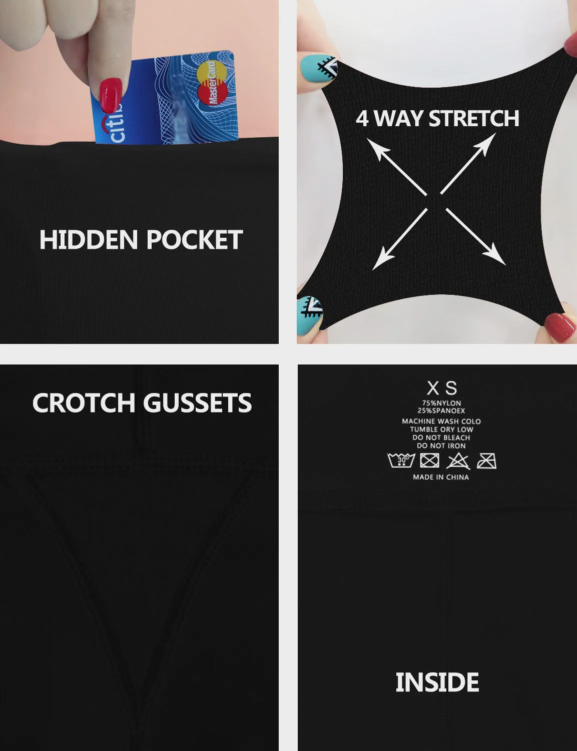 22" High Waist Crop Tight Capris black_Jogging