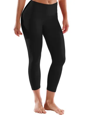 22" High Waist Crop Tight Capris black_Jogging
