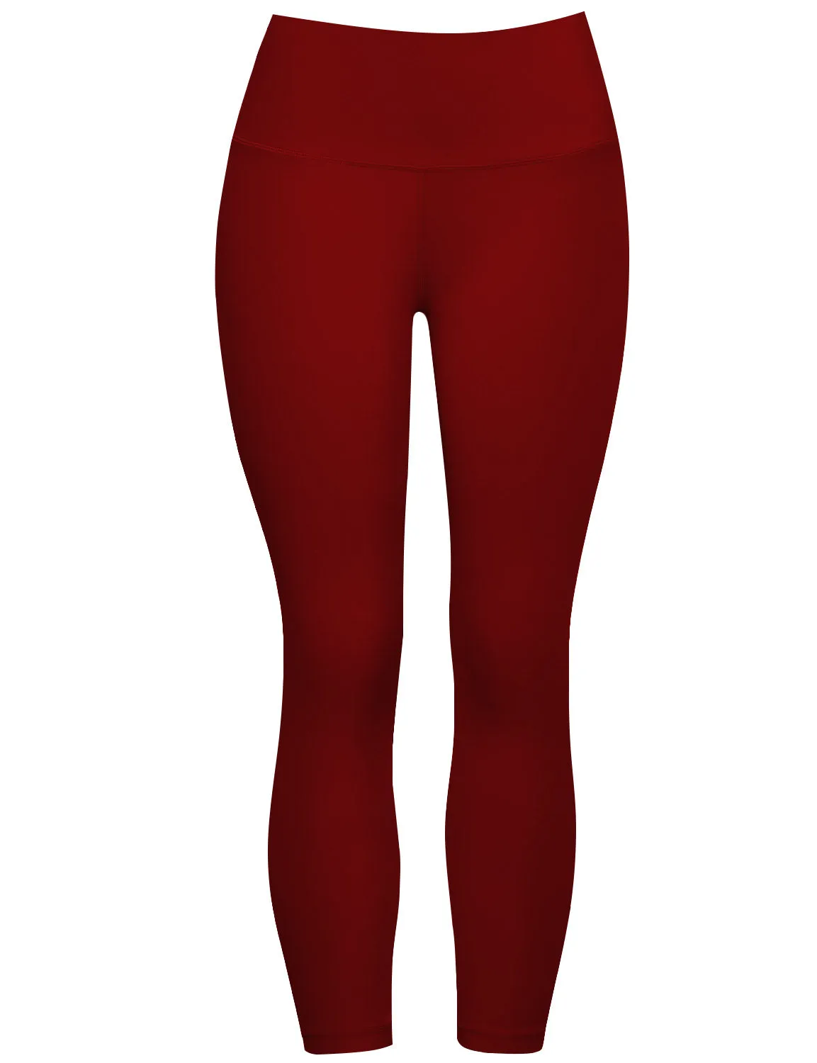 22" High Waist Crop Tight Capris cherryred_Gym