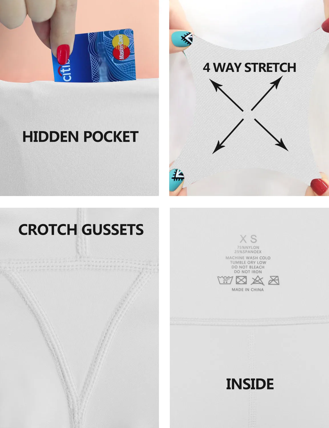 22" High Waist Crop Tight Capris mattewhite_Plus Size
