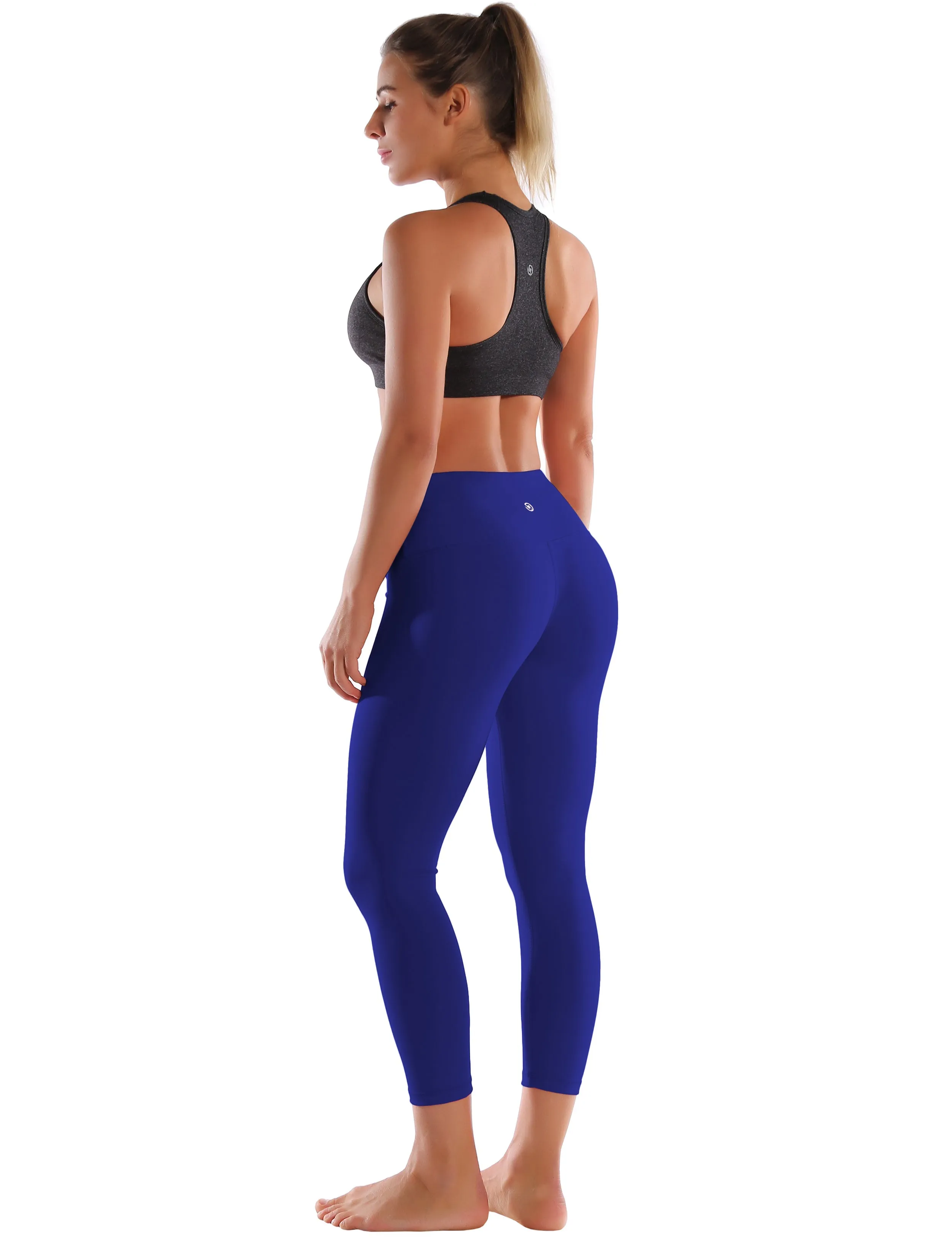 22" High Waist Crop Tight Capris navy_Golf