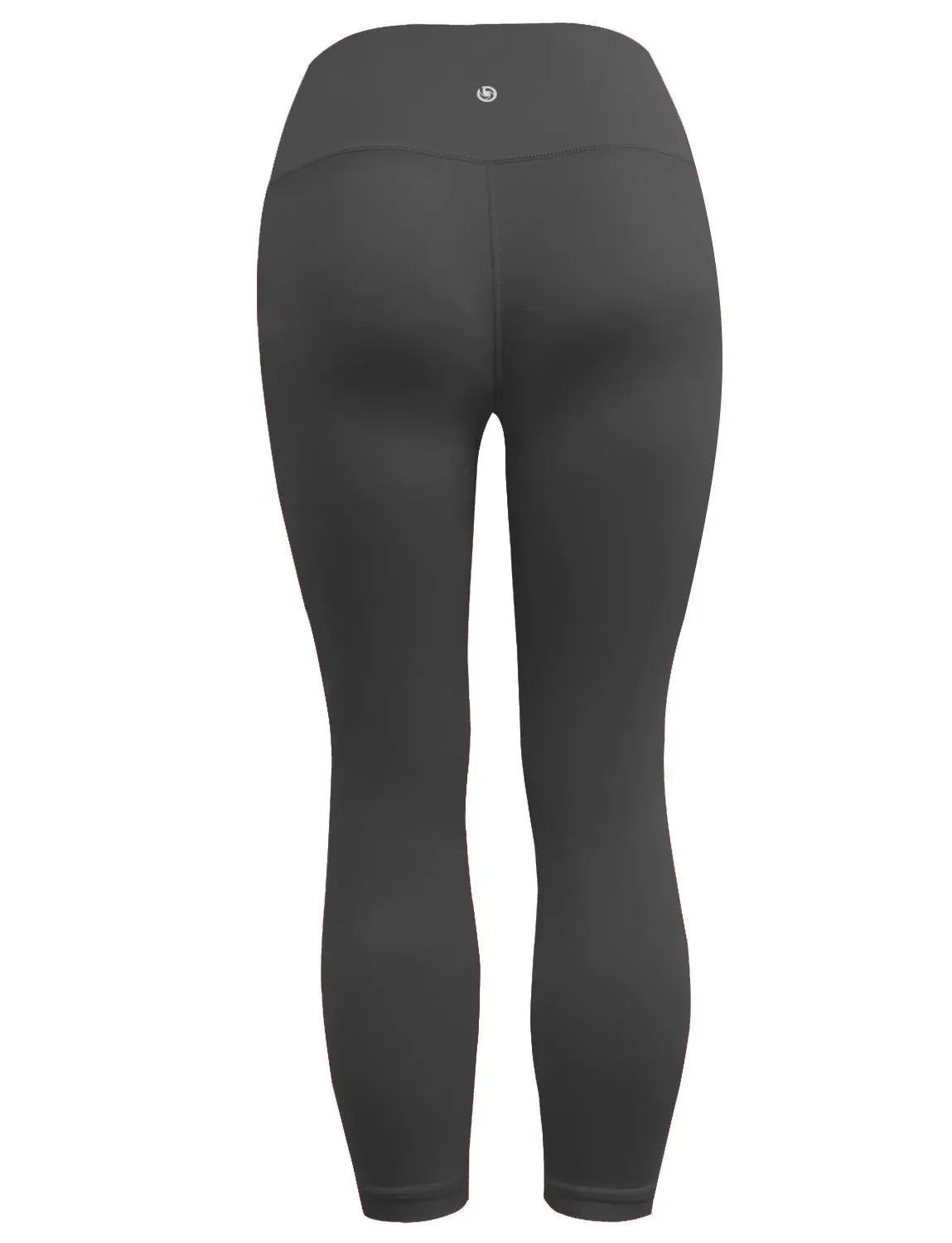 22" High Waist Crop Tight Capris shadowcharcoal_Jogging