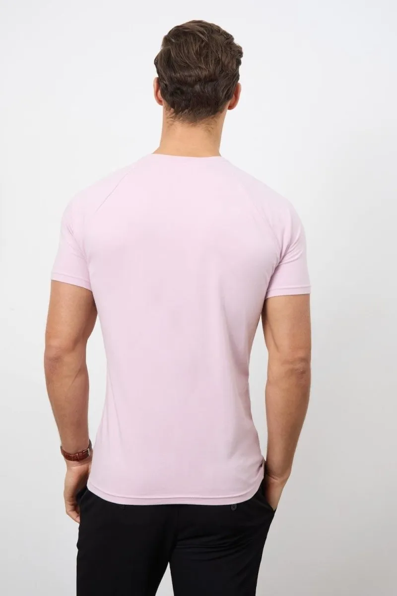 7 Pack Athletic Fit Crew Neck T-Shirt in Mint/ Soft Blue/ Pink/ Lemon/ Lilac/ White/ Pale Blue