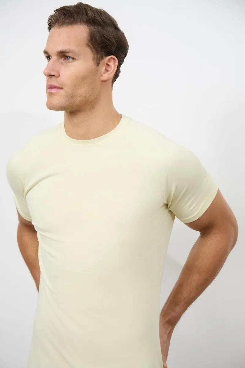 7 Pack Athletic Fit Crew Neck T-Shirt in Mint/ Soft Blue/ Pink/ Lemon/ Lilac/ White/ Pale Blue