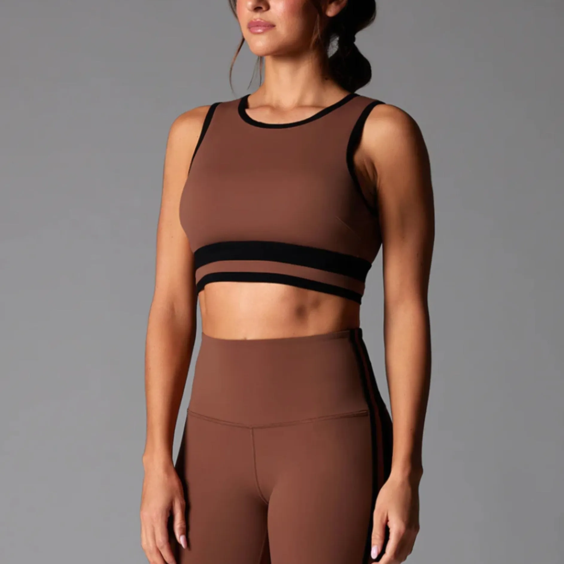 Agility Sports Bra - Clove Stripe