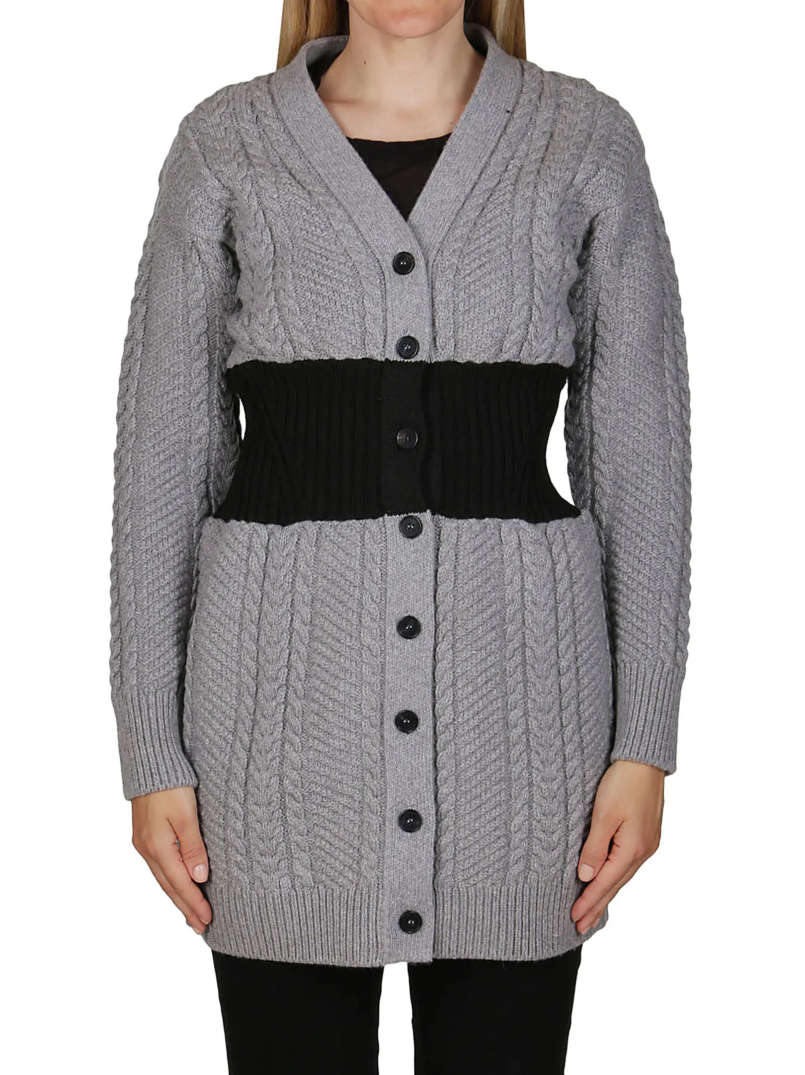 Alexander McQueen V-Neck Cable-Knit Cardigan