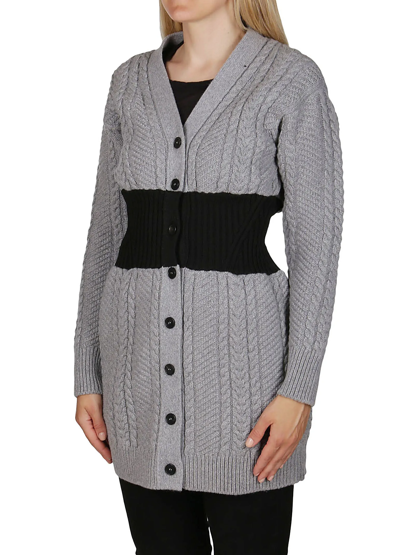 Alexander McQueen V-Neck Cable-Knit Cardigan