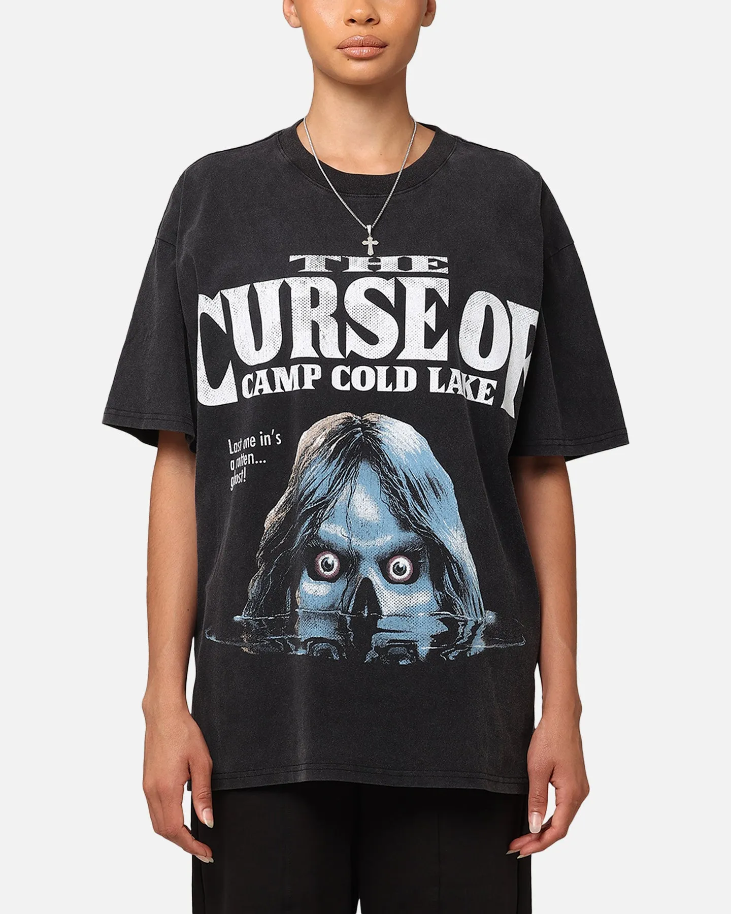 American Thrift X Goosebumps Cold Lake Heavy T-Shirt Vintage Black