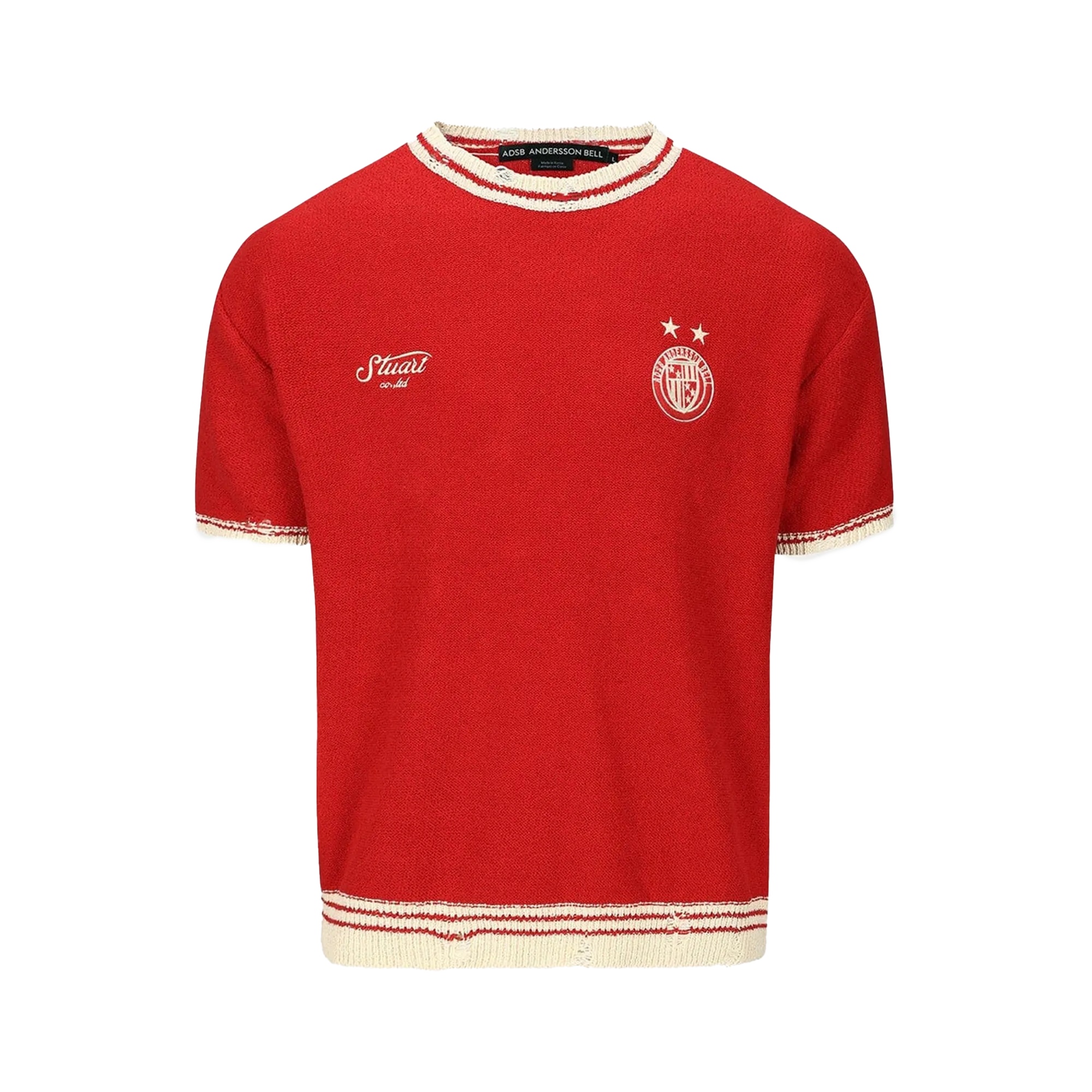 Andersson Bell Football Short Sleeve Sweater Red ATB1285M