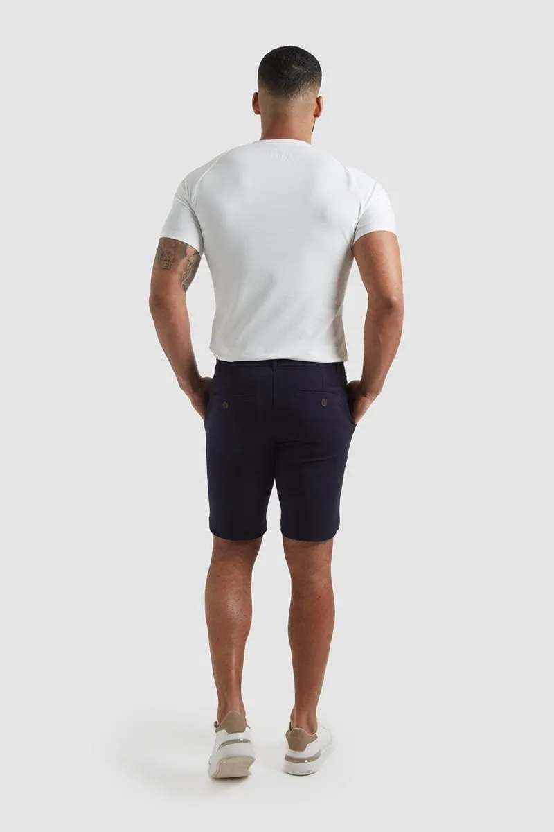 Athletic Fit Chino Shorts in Navy