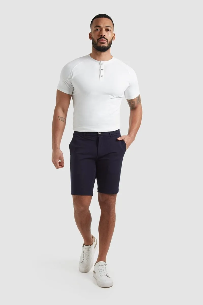 Athletic Fit Chino Shorts in Navy