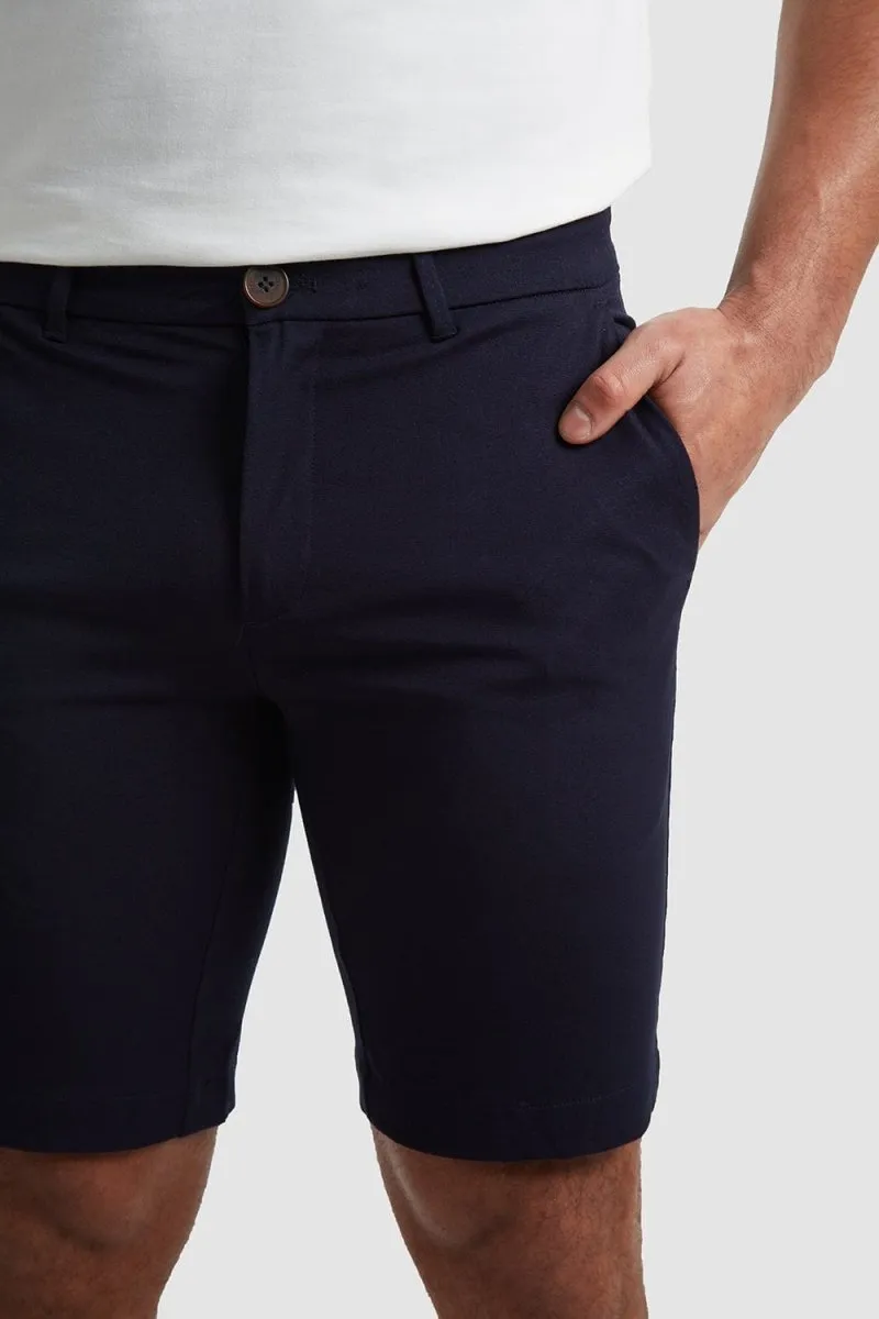 Athletic Fit Chino Shorts in Navy