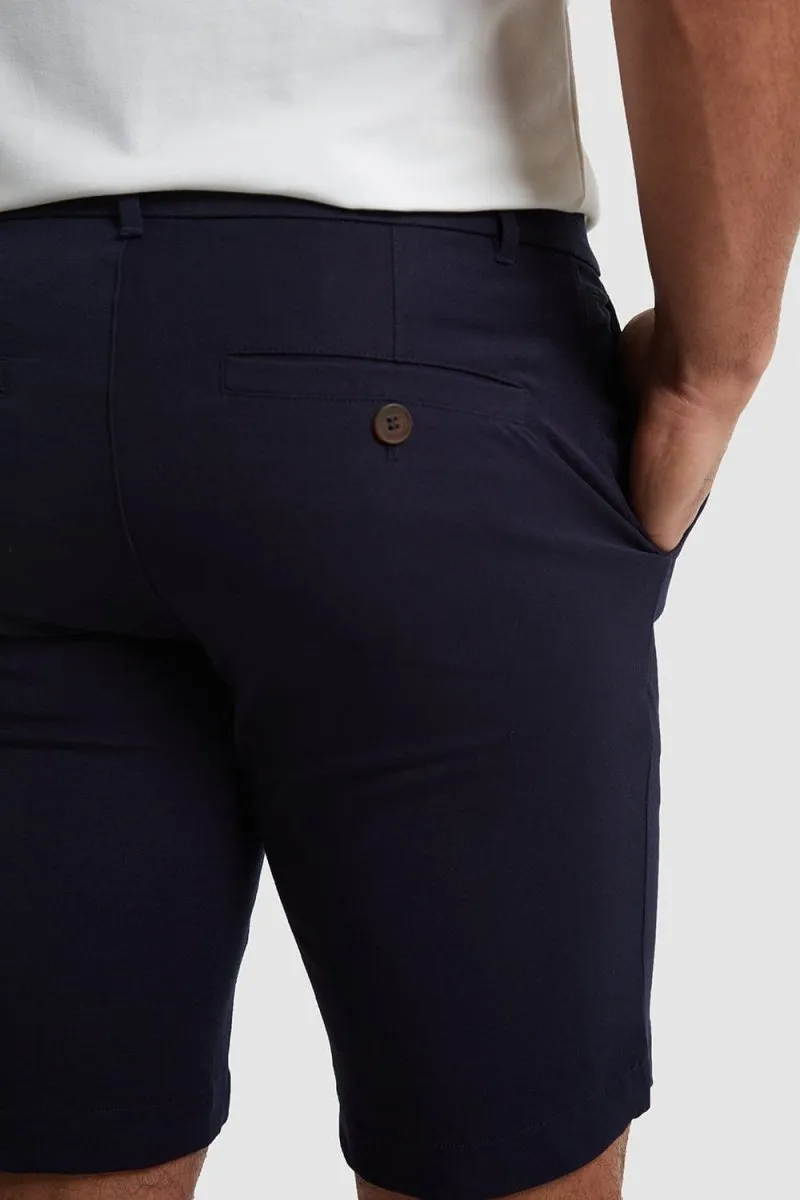 Athletic Fit Chino Shorts in Navy