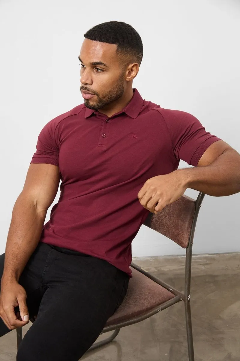 Athletic Fit Polo Shirt In Burgundy