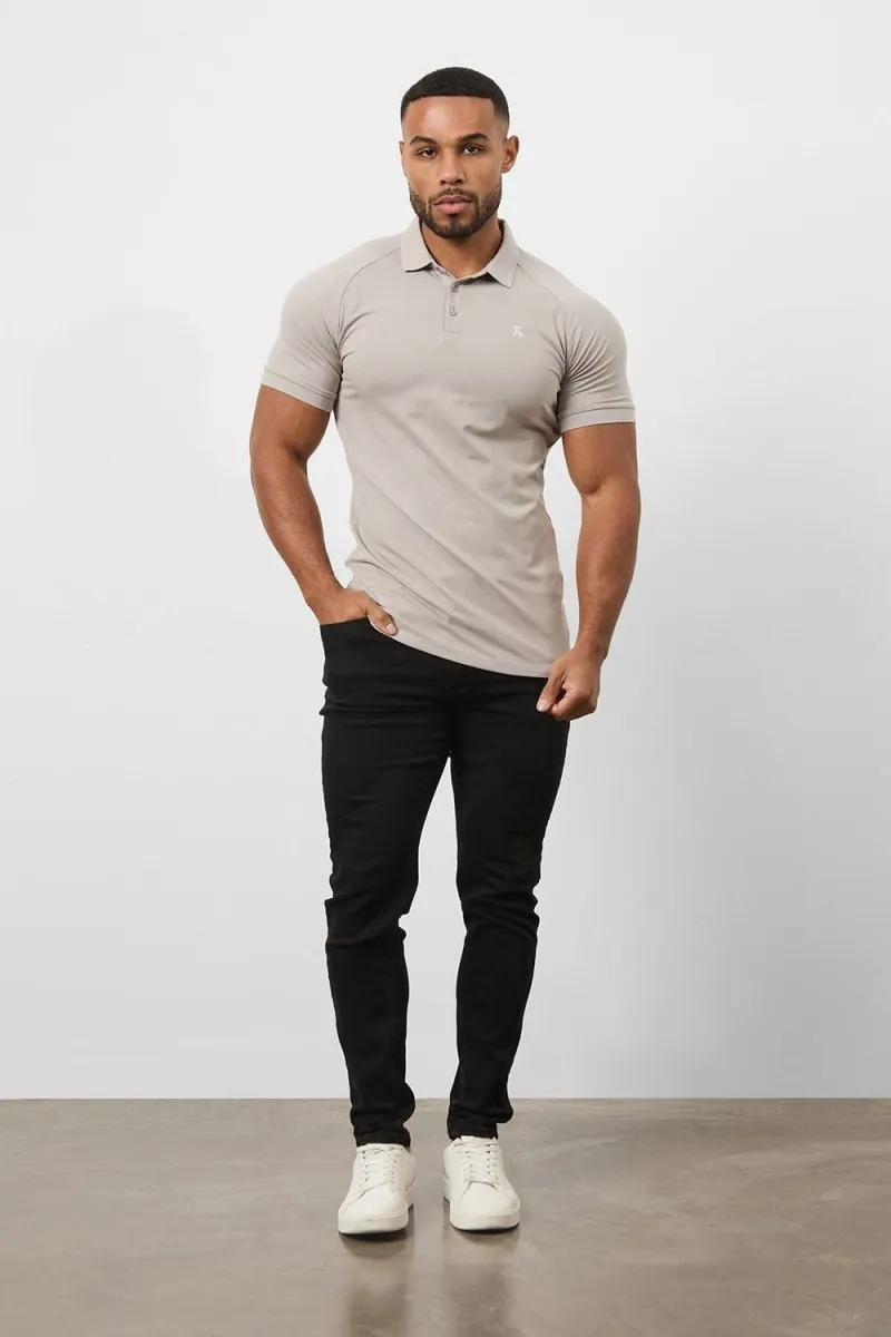 Athletic Fit Polo Shirt in Concrete Grey