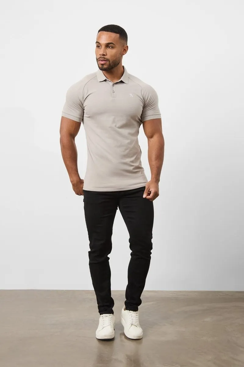 Athletic Fit Polo Shirt in Concrete Grey