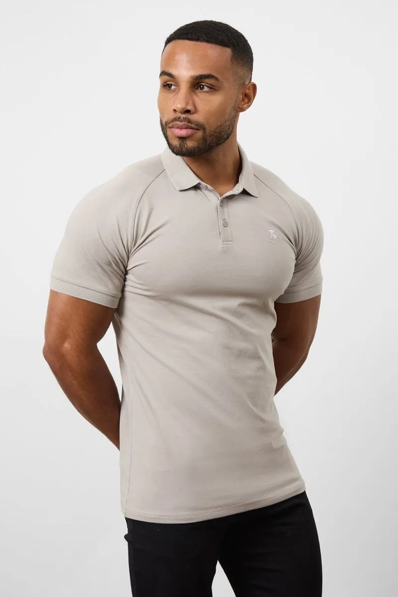 Athletic Fit Polo Shirt in Concrete Grey
