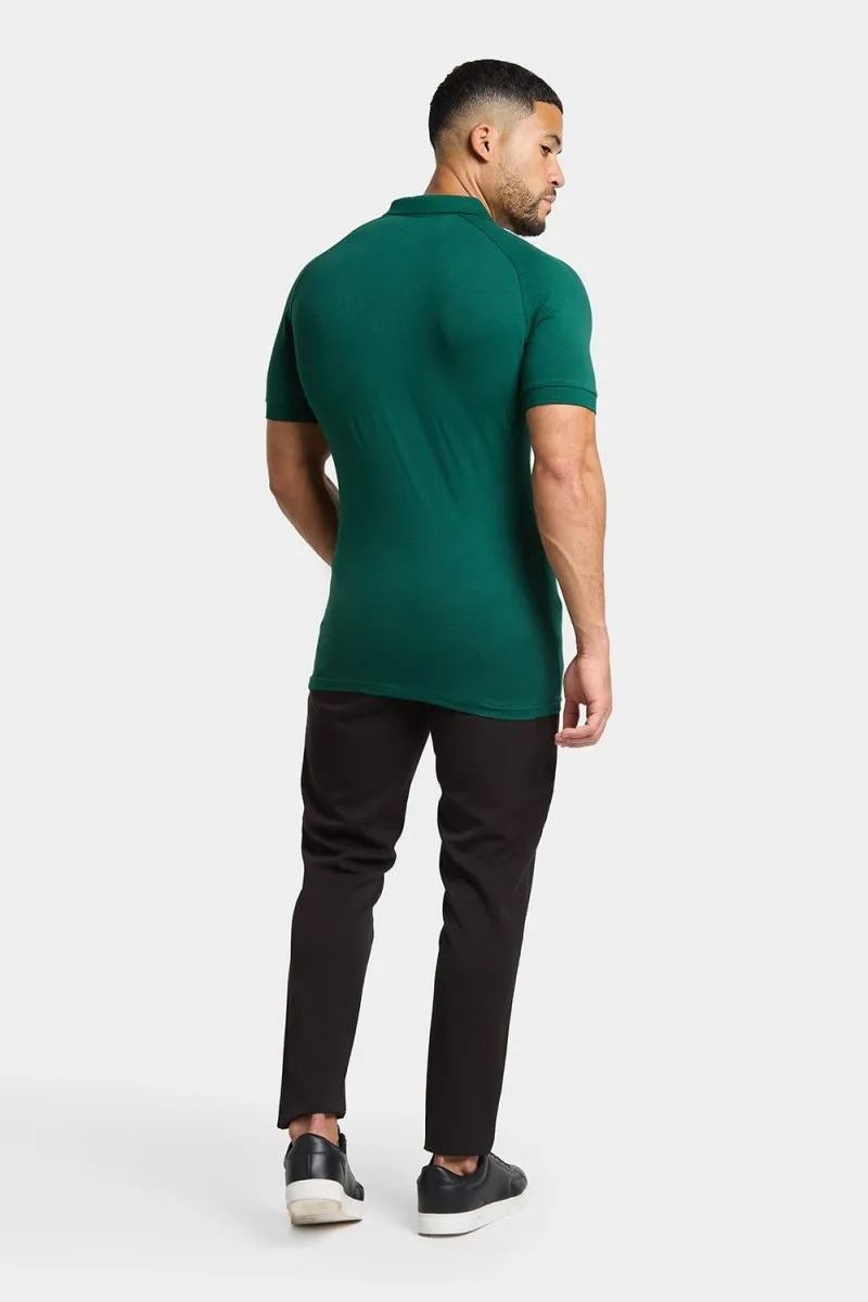 Athletic Fit Polo Shirt in Oxidised Green