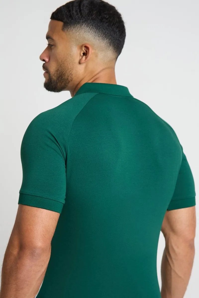 Athletic Fit Polo Shirt in Oxidised Green
