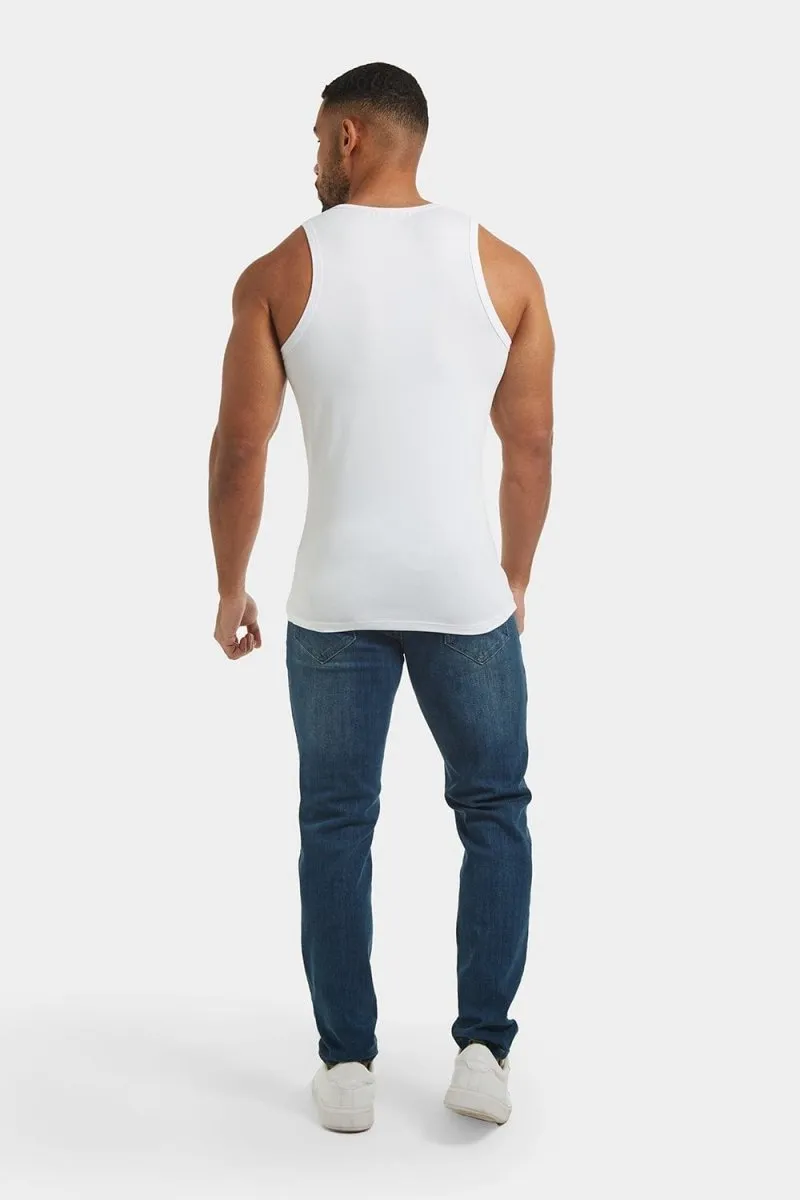 Athletic Fit Tank Top in White