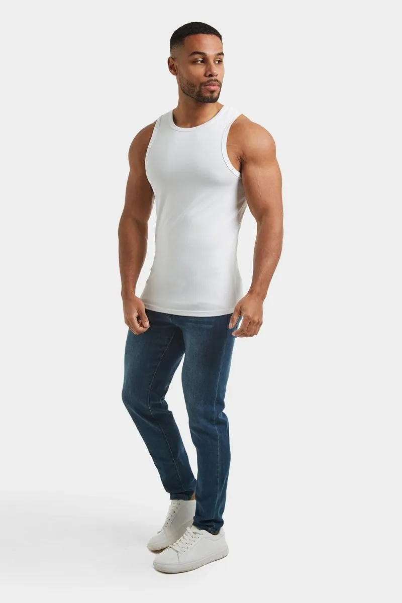 Athletic Fit Tank Top in White