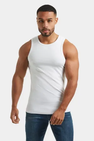 Athletic Fit Tank Top in White