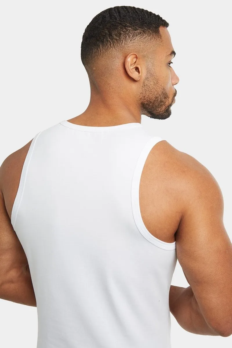 Athletic Fit Tank Top in White
