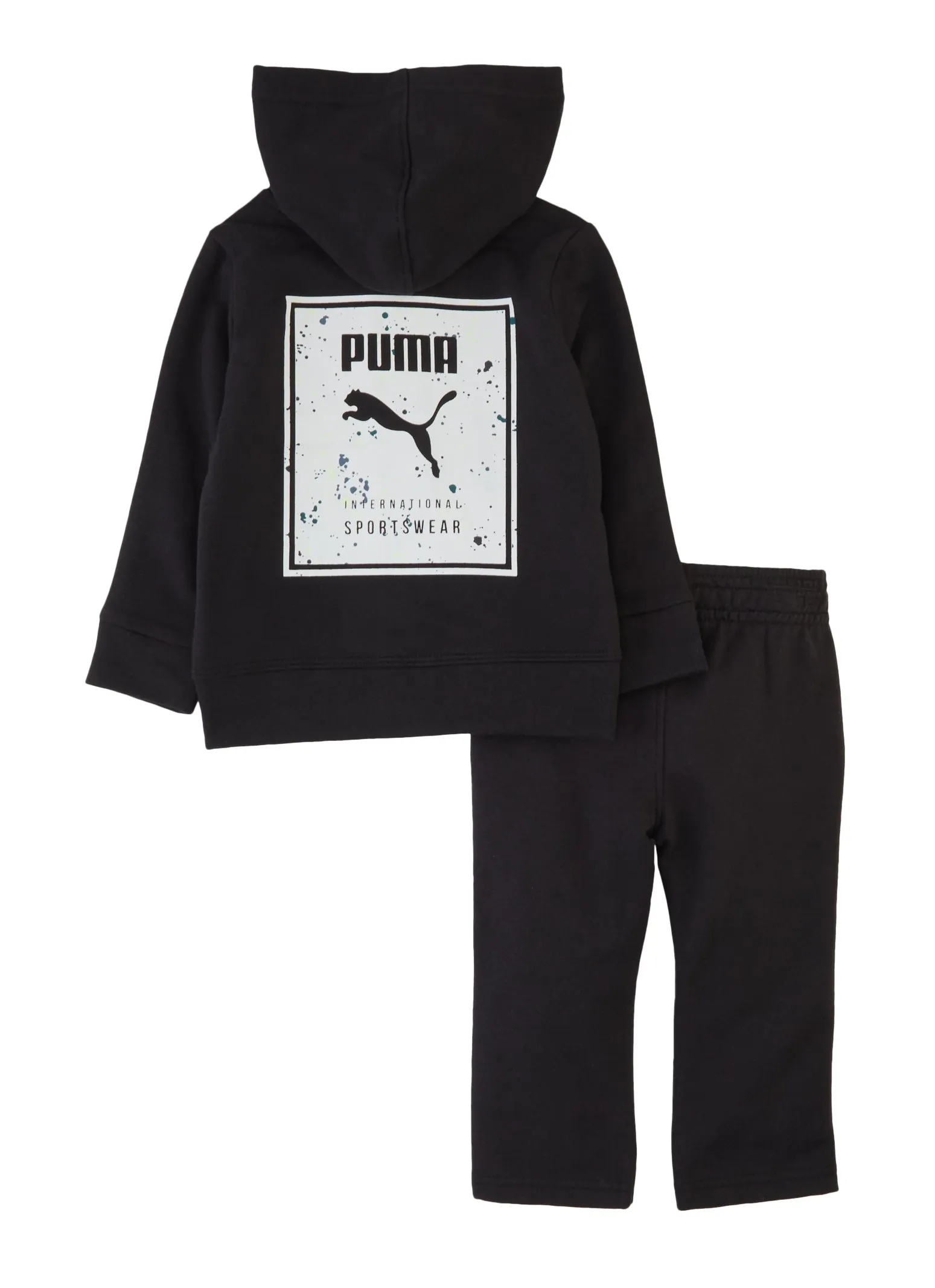 Baby Boys 12-24M Puma Paint Splatter Back Graphic Hoodie and Joggers