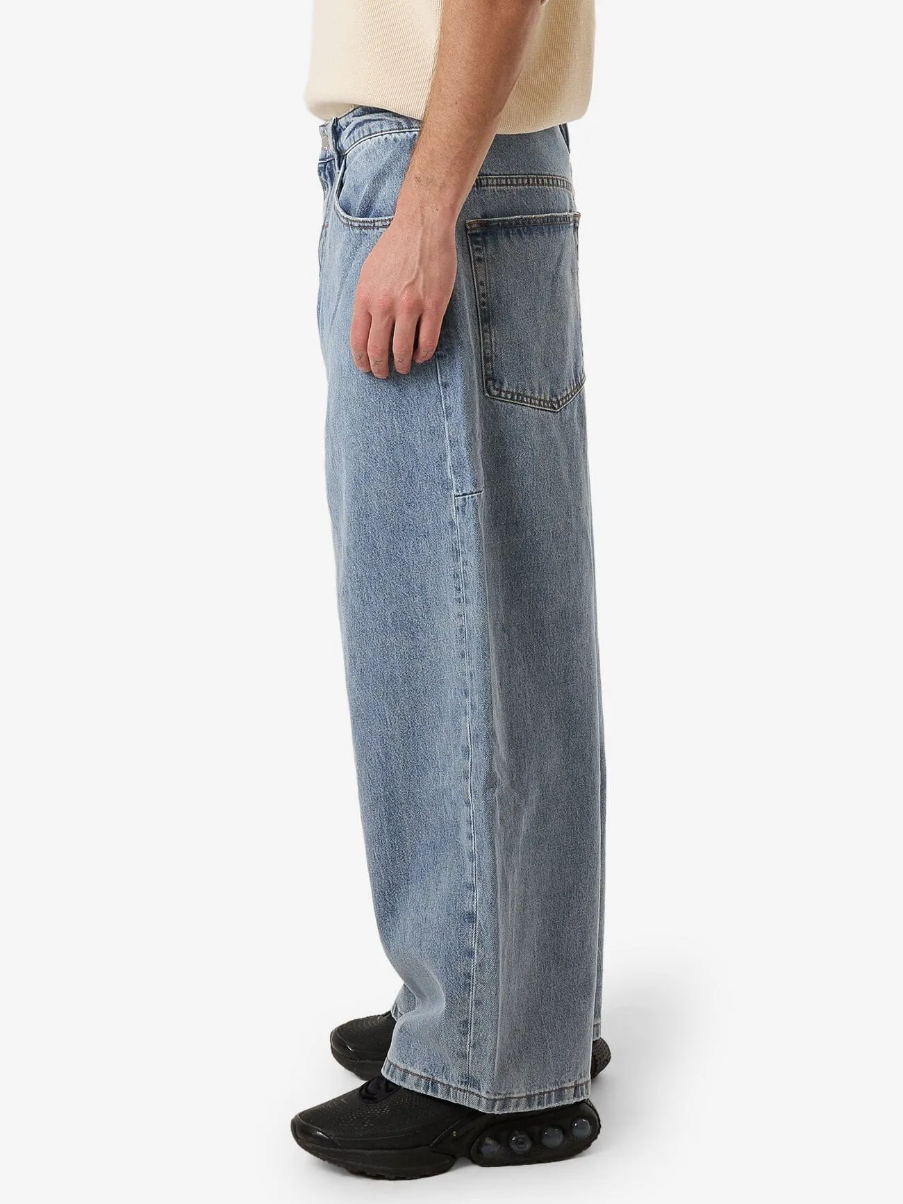 Barrel Leg Balloon Baggy Denim Jean - Garage Blue