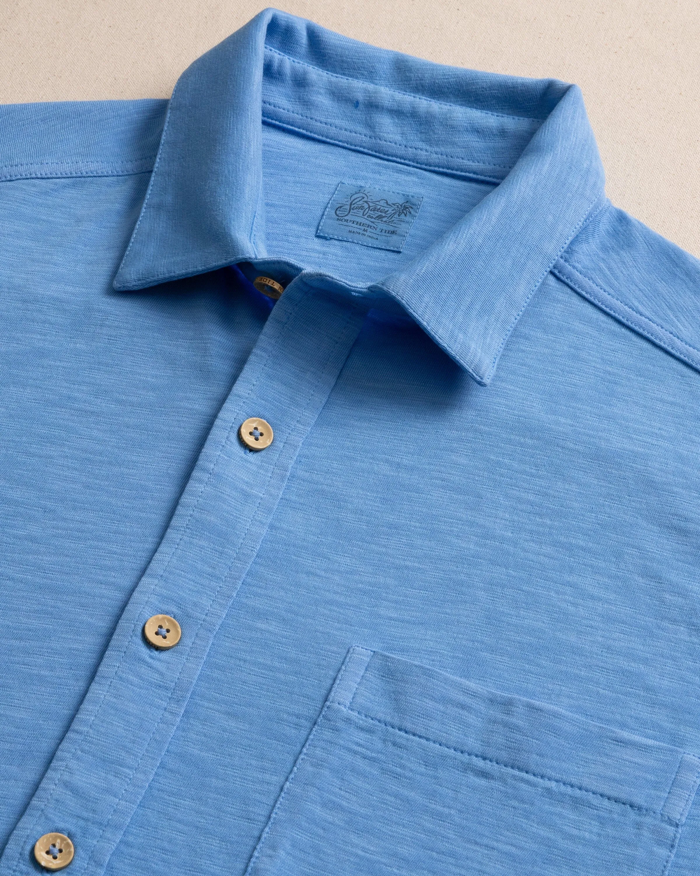 Beachcast Solid Knit Short Sleeve Sport Shirt