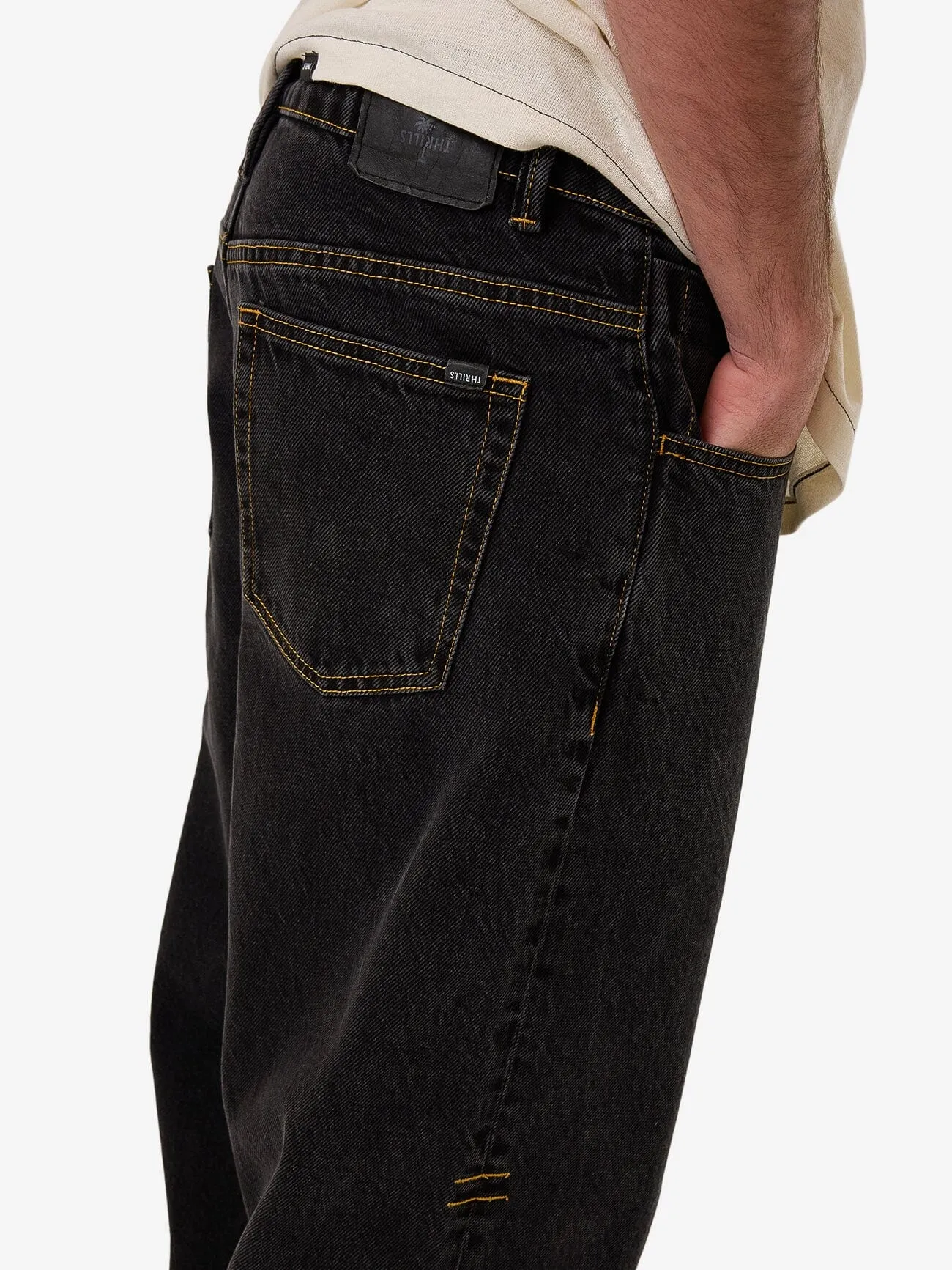 Big Slacker Baggy Denim Jean - Black Bull