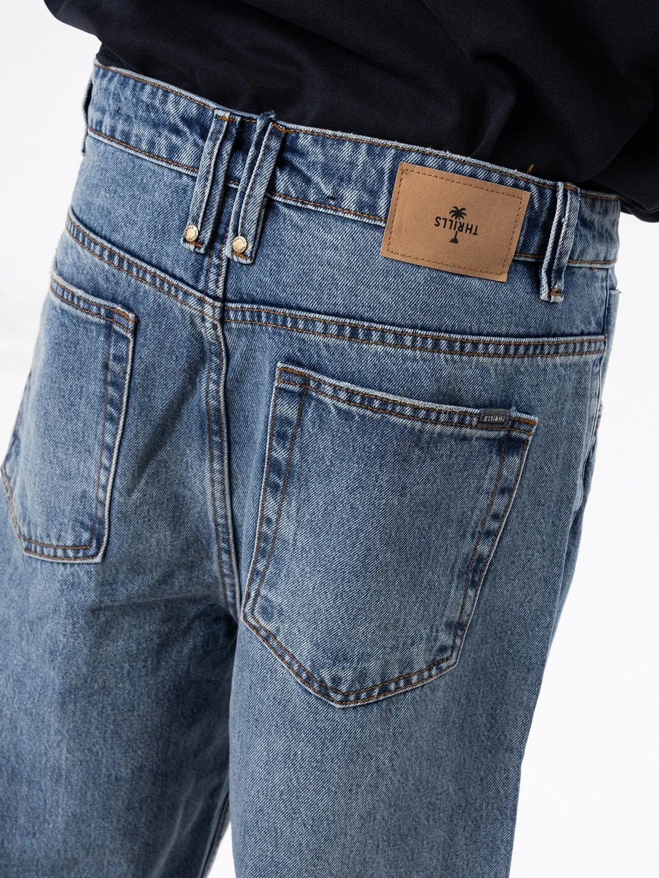 Biggest Slacker Big Baggy Denim Jean - Dirty Weathered Blue