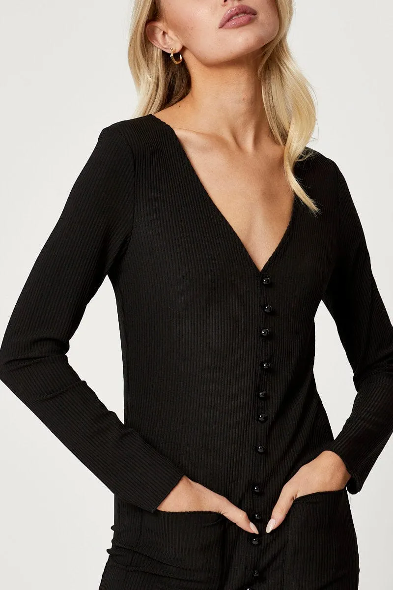 Black Mini Dress Long Sleeve