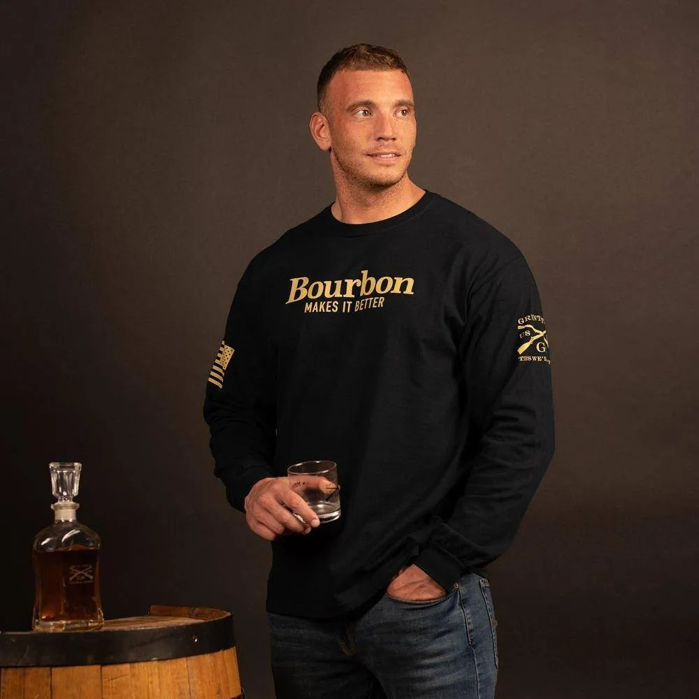 Bourbon Makes It Better Long Sleeve - Black