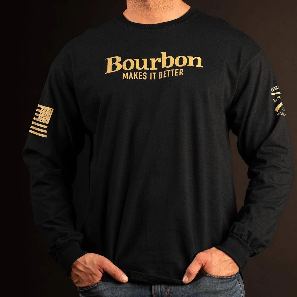 Bourbon Makes It Better Long Sleeve - Black