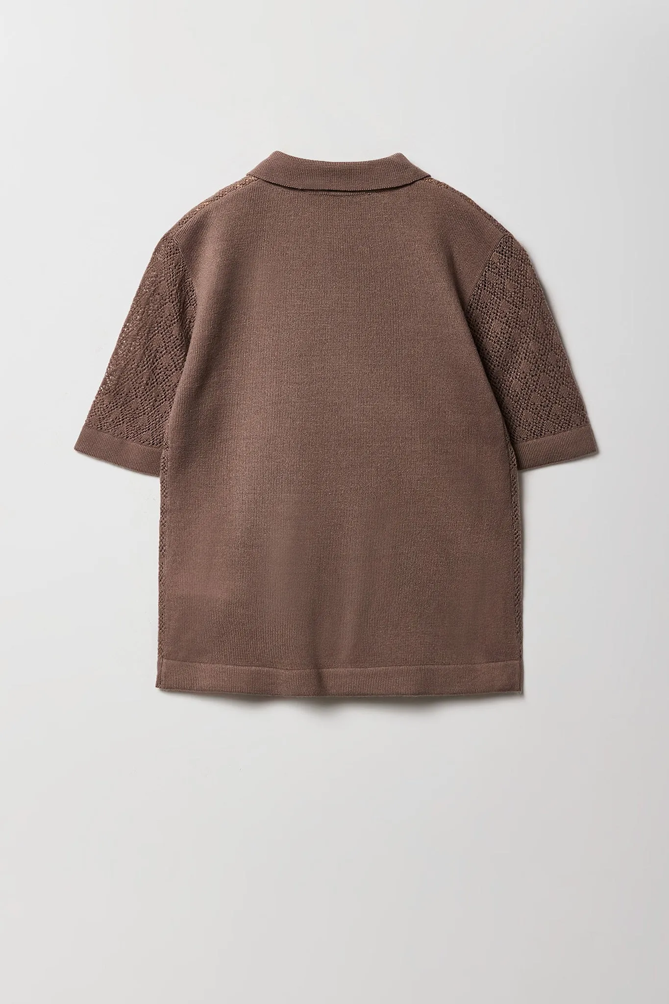Boys Pointelle Knit Button-Up Top