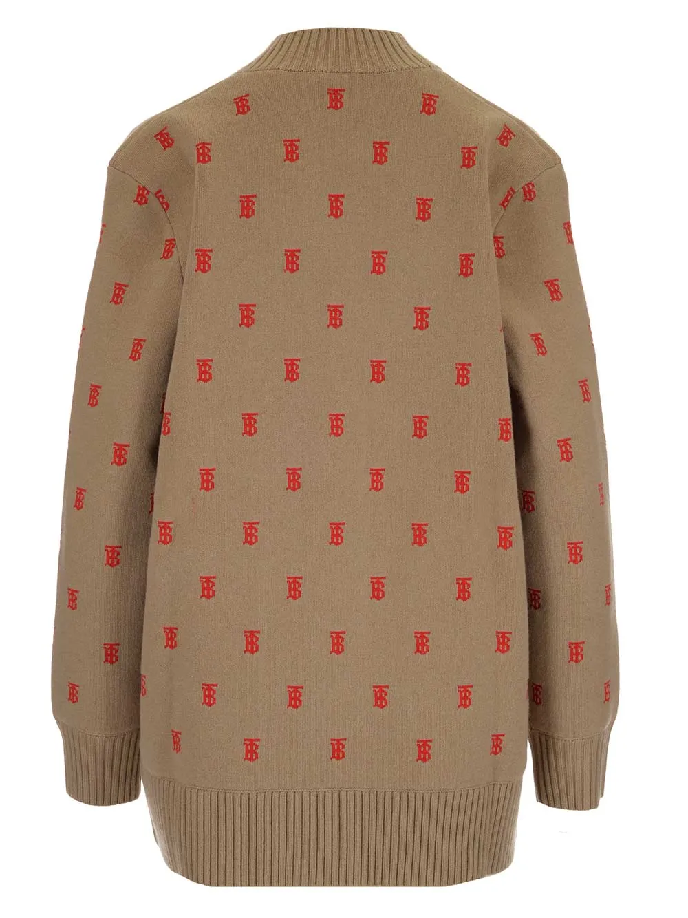 Burberry All-Over Logo V-Neck Cardigan