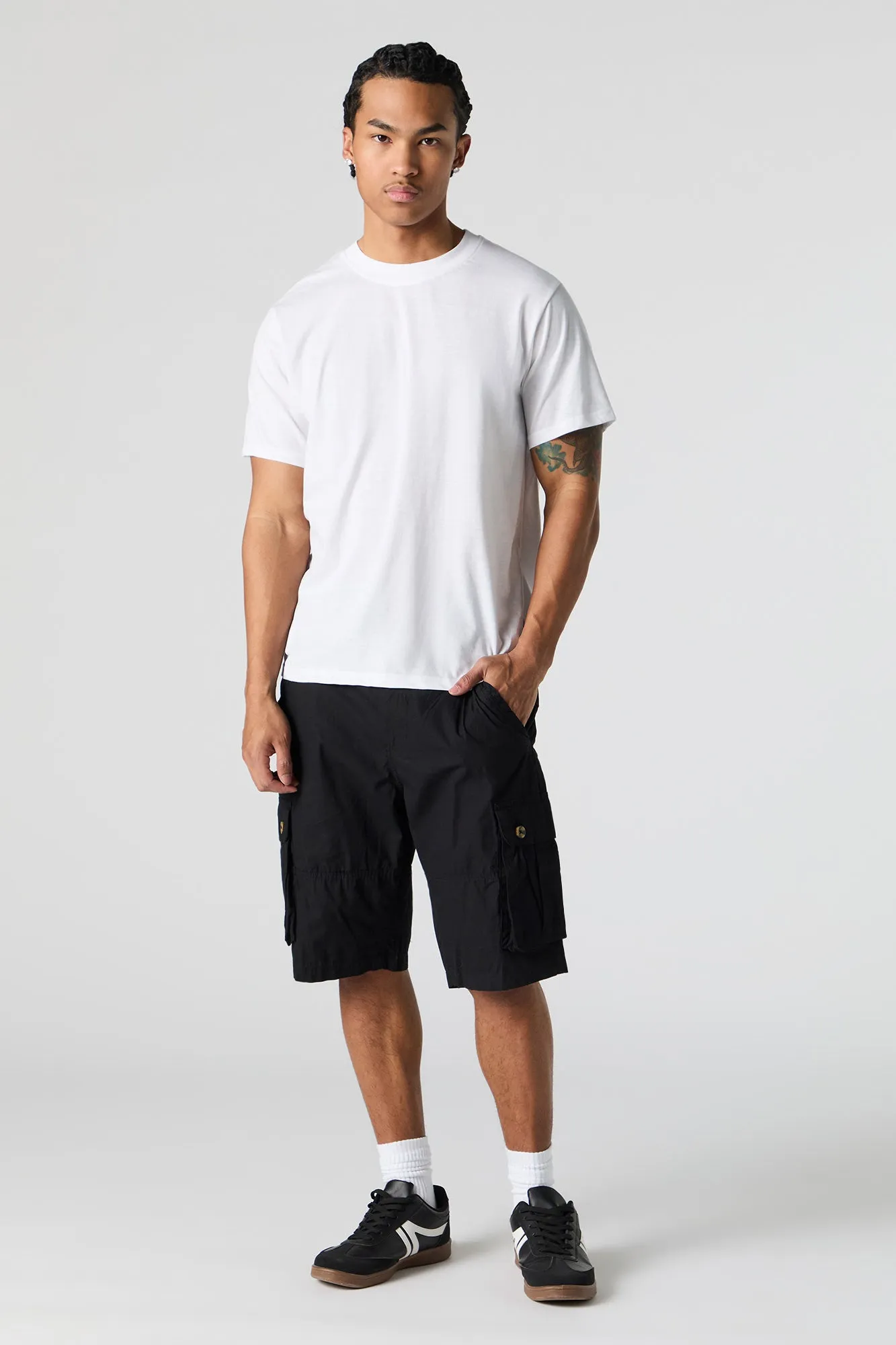 Button Pocket Longline Cargo Short