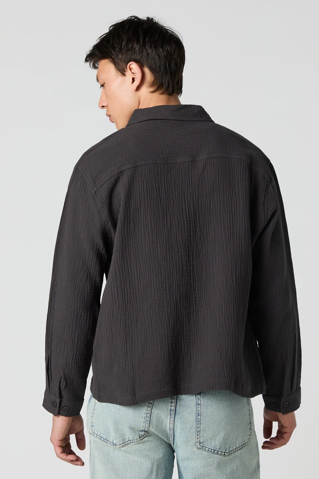 Collared Button-Up Top