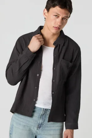 Collared Button-Up Top
