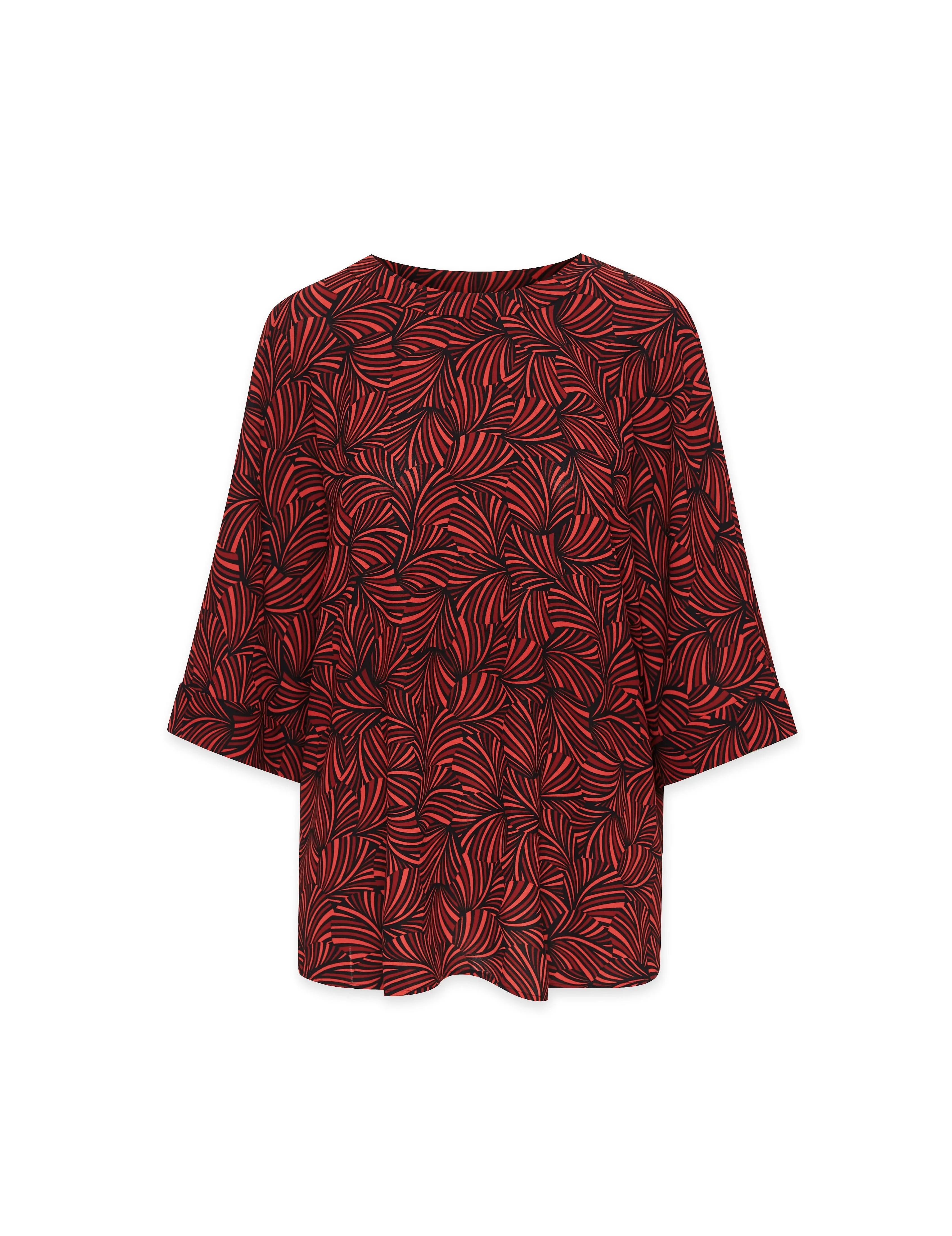 Crewneck Pleat Back Blouse- Sale