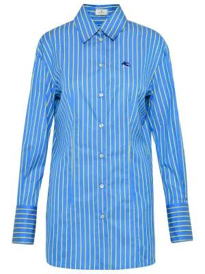 Etro Logo Embroidered Striped Shirt