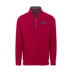 Florida Atlantic Red Heather Cloud Cotton Quarter Zip Pullover